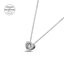 Resim Rodyum Kaplama 4,75mm Swarovski Zirkon Taşlı Tektaş Kalp Gümüş Bayan Kolye