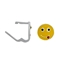 Resim Sarı Gülümseyen Emoji Gümüş Bayan Küpe